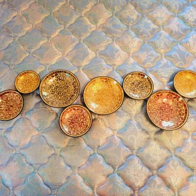 MOSAIC TILE W/ METAL BACKDROP WALL ART