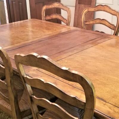 Lot #105  Pretty French Country style Dining Room Table w/8 chairs