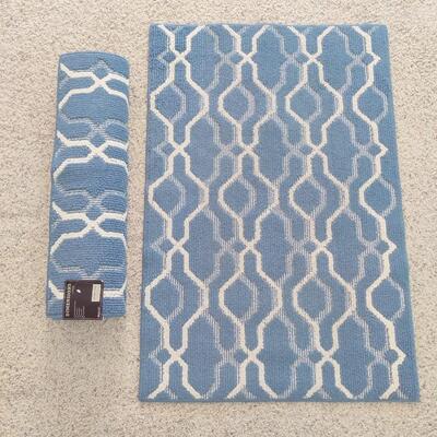 PRETTY BLUE ACCENT RUG BUNDLE