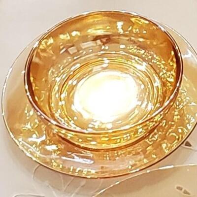 Vintage Marigold Amber Glass DIshes