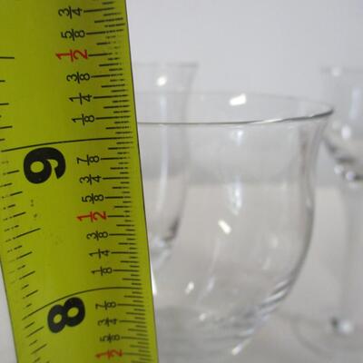 Vintage Frosted Lily Wine Glasses