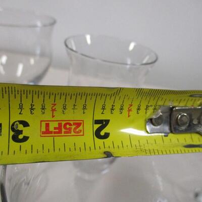 Vintage Frosted Lily Wine Glasses