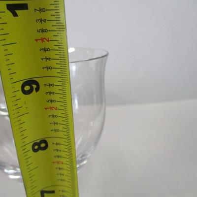 Vintage Frosted Lily Wine Glasses