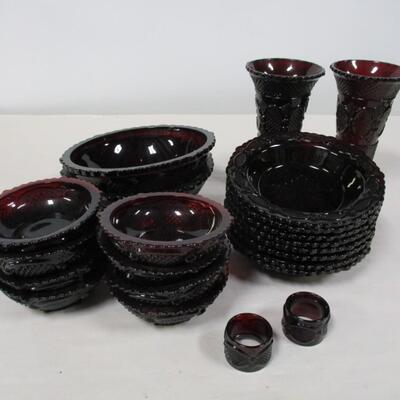Avon Ruby Glasses Dishes