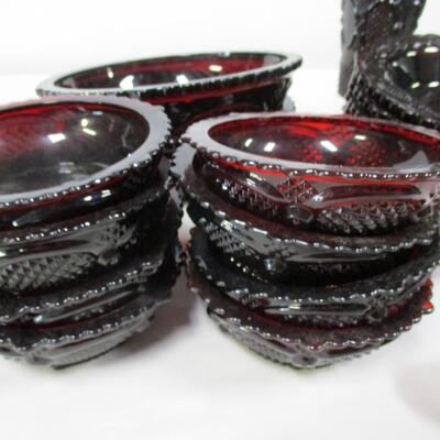 Avon Ruby Glasses Dishes