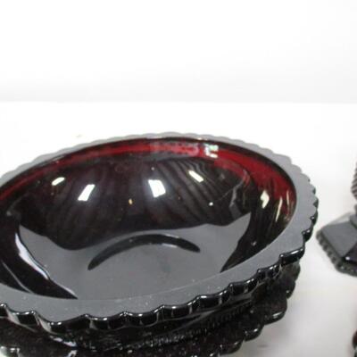 Avon Ruby Glasses Dishes
