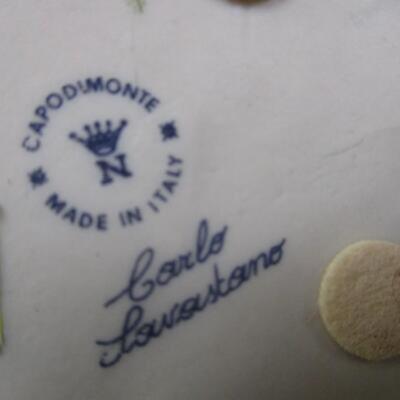 Pink CAPODIMONTE Carlo Savastano Italian Hand Sculpted Porcelain Orchid