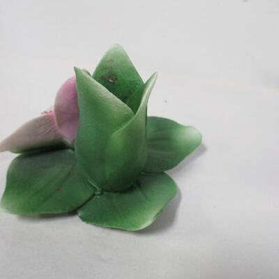 Pink CAPODIMONTE Carlo Savastano Italian Hand Sculpted Porcelain Orchid