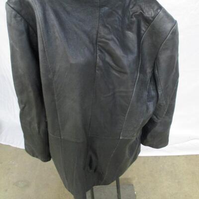 Merona Leather Jacket Size Large
