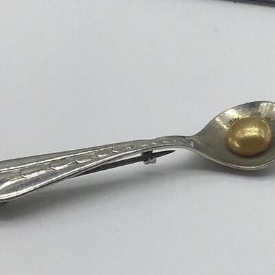 Spoon Full Medicine Vintage Brooch