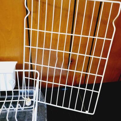 WIRE DISH DRYING RACK W/ EXTRAS