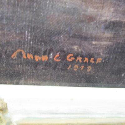 Framed Painting By Artist Graef