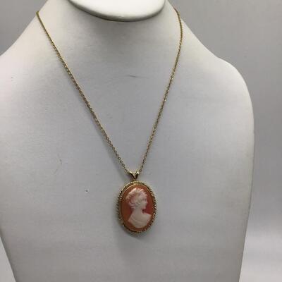 Cameo Pendant and Chain