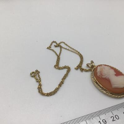 Cameo Pendant and Chain