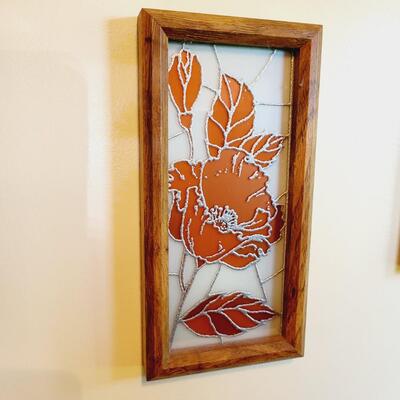 4PC VINTAGE TURNER "STAINED GLASS" WALL ART
