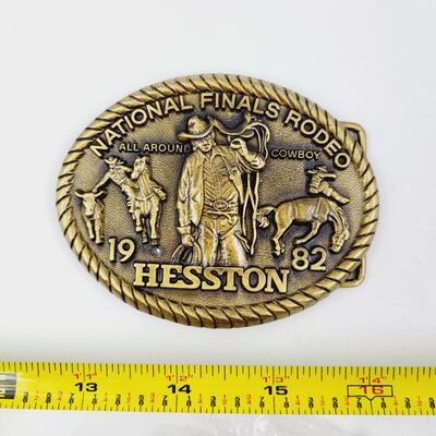 HESSTON RODEO CHAMPIONSHIP COLLECTOR BELT BUCKLES