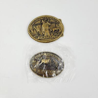 HESSTON RODEO CHAMPIONSHIP COLLECTOR BELT BUCKLES