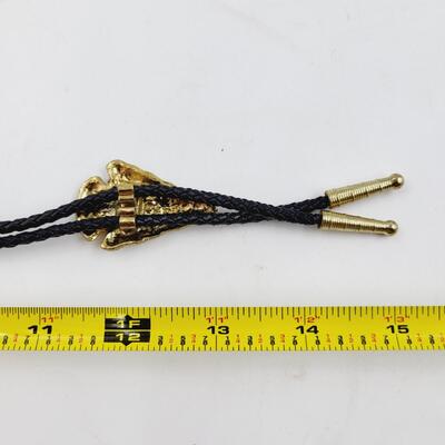 GOLD TONED "NUGGET" BOLO TIE