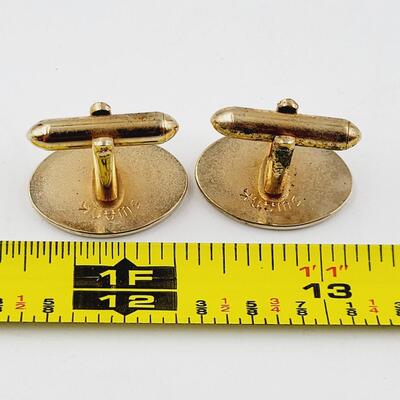 SWANK GOLD TONED CUFF LINKS