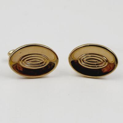 SWANK GOLD TONED CUFF LINKS