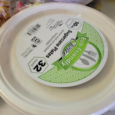 LARGE BUNDLE OF DISPOSABLE PLATES & BOWLS
