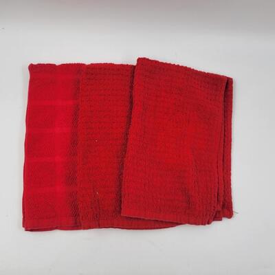RED KITCHEN TOWEL BUNDLE 3 PC