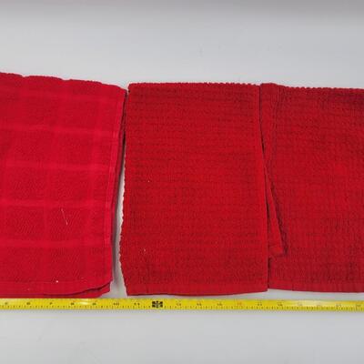 RED KITCHEN TOWEL BUNDLE 3 PC