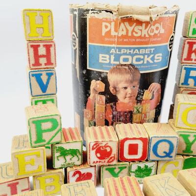 VINTAGE PLAYSKOL ALPHABET BLOCKS