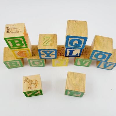 VINTAGE SMALL ALPHABET BLOCKS