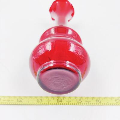 CHARMING RUBY RED MID CENTURY VASE