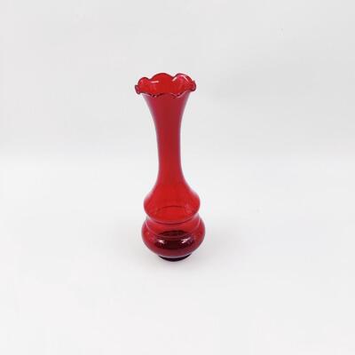 CHARMING RUBY RED MID CENTURY VASE