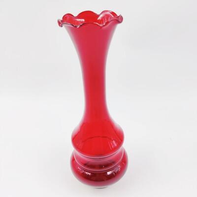 CHARMING RUBY RED MID CENTURY VASE