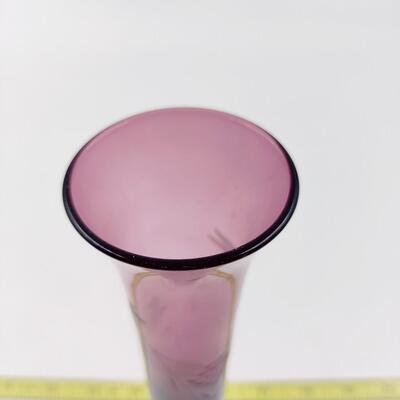 PERFECT PURPLE VASE W/ ETCHED GRAPES