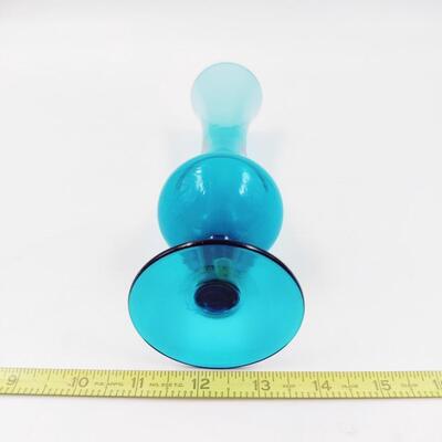 VINTAGE BLUE COLONY GLASS VASE MADE IN ITALY