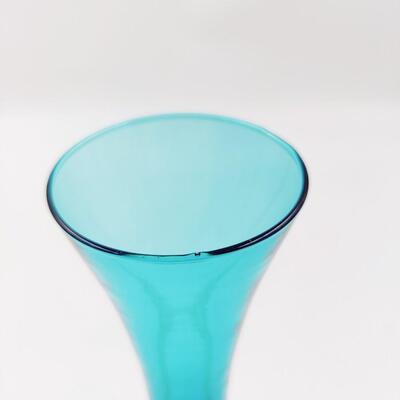 VINTAGE BLUE COLONY GLASS VASE MADE IN ITALY