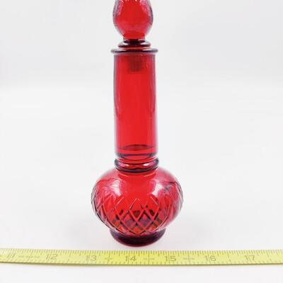 VINTAGE RED AVON CANDLE BOTTLE W/ OCCUR COLOGNE