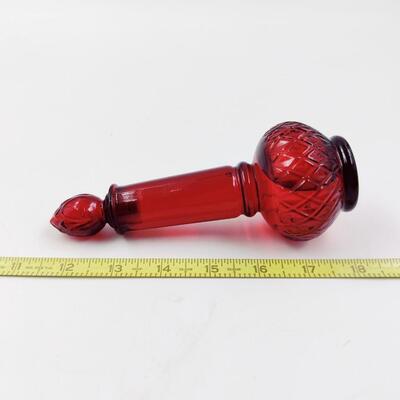 VINTAGE RED AVON CANDLE BOTTLE W/ OCCUR COLOGNE