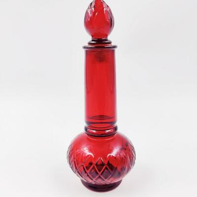 VINTAGE RED AVON CANDLE BOTTLE W/ OCCUR COLOGNE