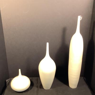 Lot. 3057  Three Pc Set of Matte Sara Paloma 2014 Modern Vases