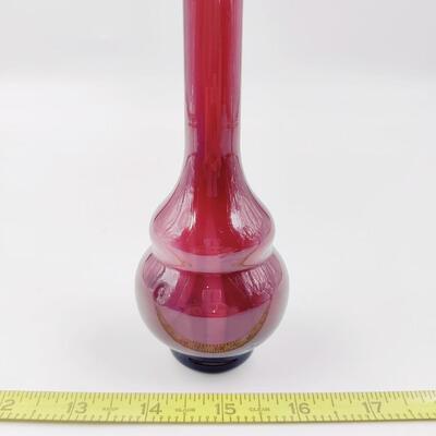 NICE MID CENTURY BURGUNDY VASE