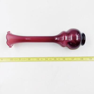 NICE MID CENTURY BURGUNDY VASE