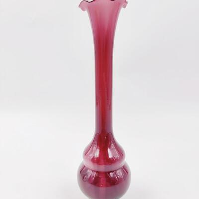 NICE MID CENTURY BURGUNDY VASE