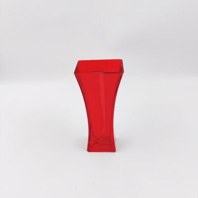 BOLD STATEMENT VINTAGE RED BLOCK STYLE VASE