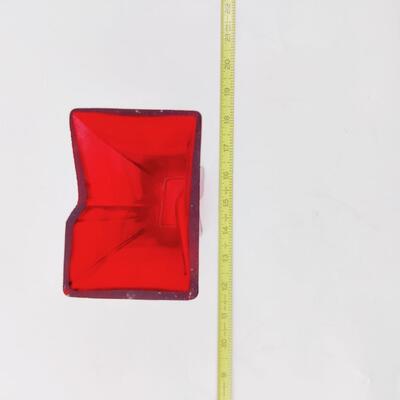 BOLD STATEMENT VINTAGE RED BLOCK STYLE VASE