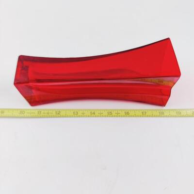 BOLD STATEMENT VINTAGE RED BLOCK STYLE VASE