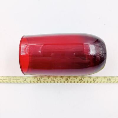 VINTAGE ANCHOR HOCKING ROYAL RUBY RED GLASS TUMBLERS 6PCS