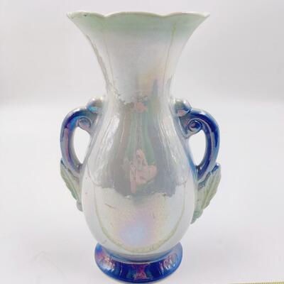 VINTAGE LUSTERWARE GLAZED CERAMIC VASE MADE IN BRAZIL