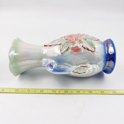 VINTAGE LUSTERWARE GLAZED CERAMIC VASE MADE IN BRAZIL