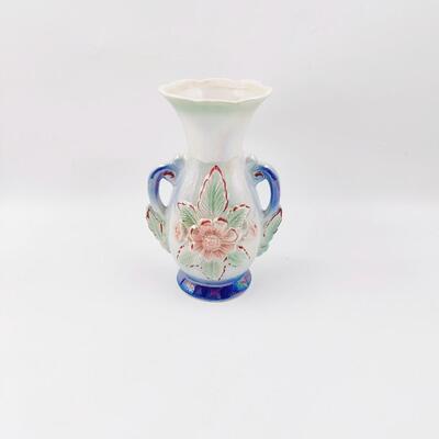 VINTAGE LUSTERWARE GLAZED CERAMIC VASE MADE IN BRAZIL