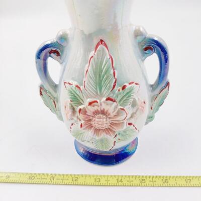 VINTAGE LUSTERWARE GLAZED CERAMIC VASE MADE IN BRAZIL
